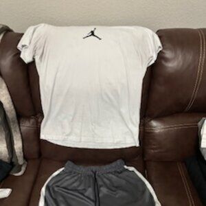 Jordan Basketball shorts and Jordan Tshirt